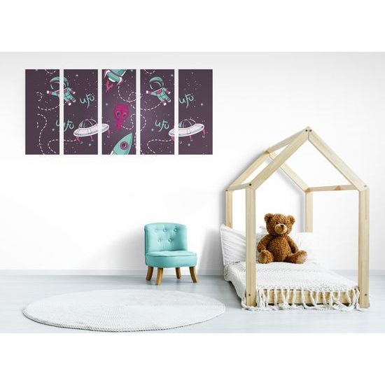 5-dielny obraz vesmírny priatelia