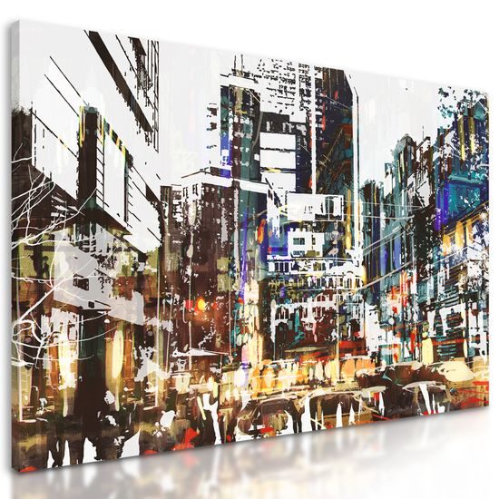 Obraz rušná ulica metropoly