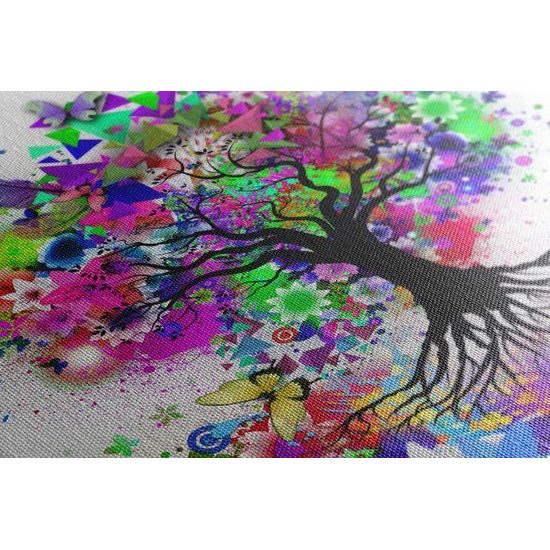 Obraz strom obklopený motýľmi