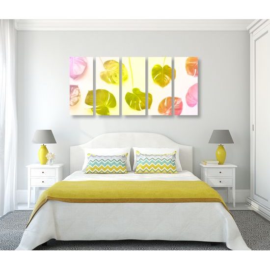 5-dielny obraz monstery v žiarivých farbách