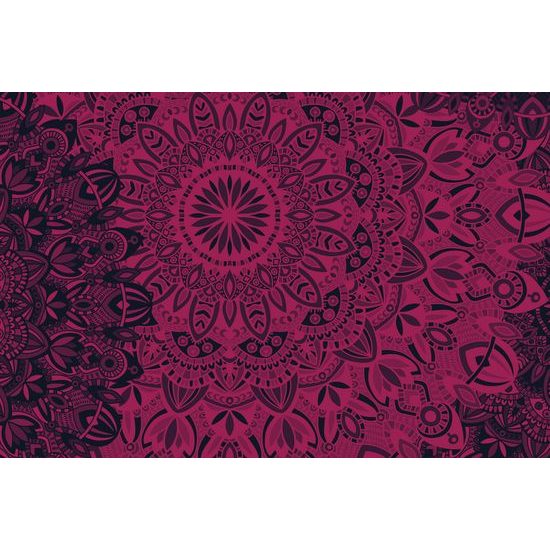 Obraz moderná Mandala v čierno-ružovom prevedení