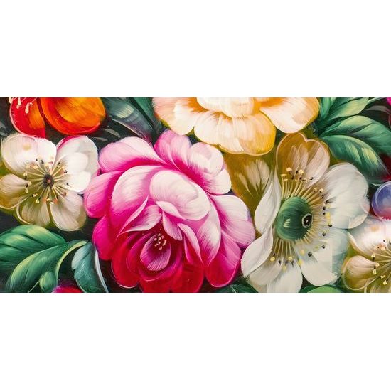 Obraz abstraktná umelecká maľba kvetín