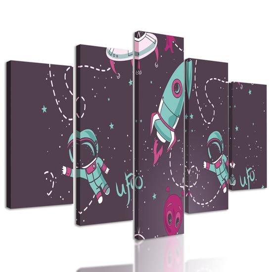 5-dielny obraz vesmírny priatelia
