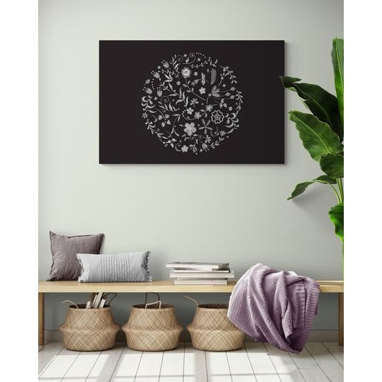 Obraz jemné kvety s folklórnym motívom