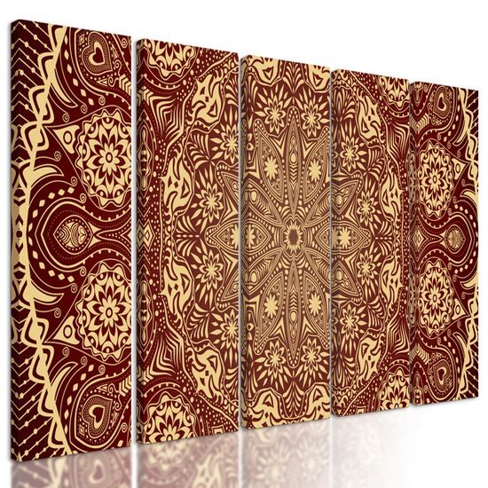 5-dielny obraz bodrová luxusná Mandala