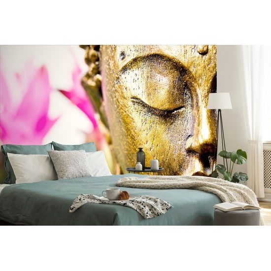 Samolepiaca tapeta bronzová tvár rozjímajúceho Budhu