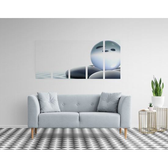 5-dielny obraz meditačné kamene