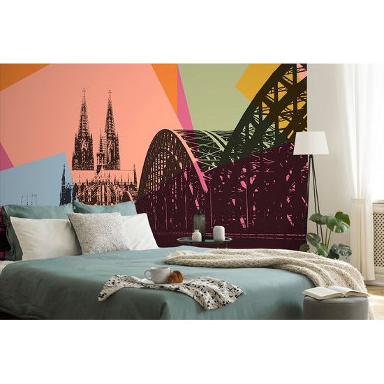 Samolepiaca tapeta nemecký Kolín v pop art štýle