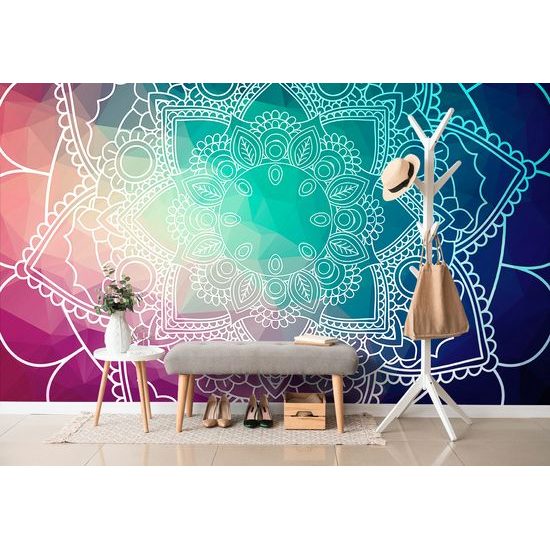 Tapeta Mandala na farebnom pozadí