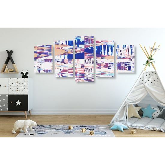 5-dielny obraz zaujímavý súlad tvarov