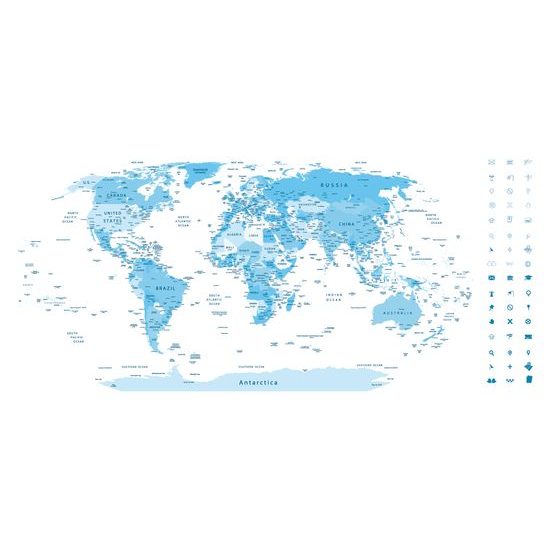 Tapeta precízna mapa sveta