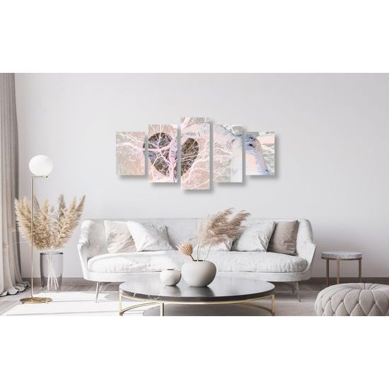 5-dielny obraz zamrznutá breza