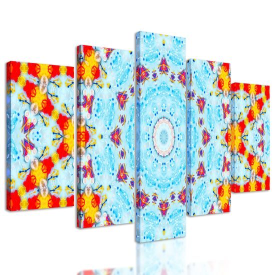 5-dielny obraz nevšedná mandala