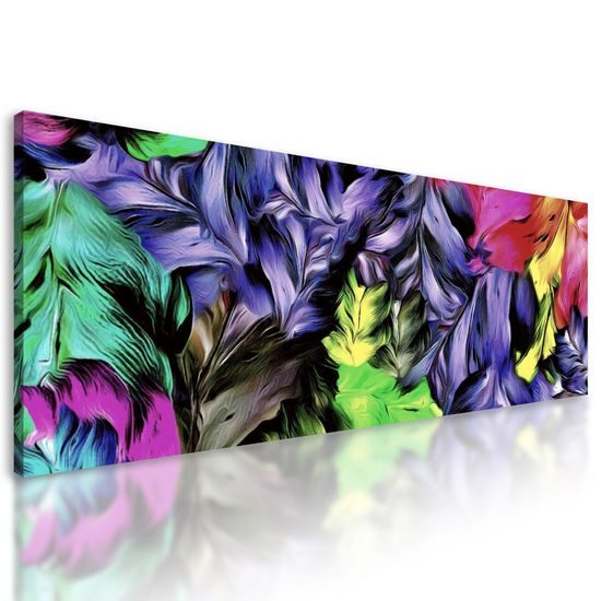 Obraz maľované pestrofarebné kvety