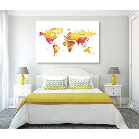 Obraz krásna pestrofarebná mapa