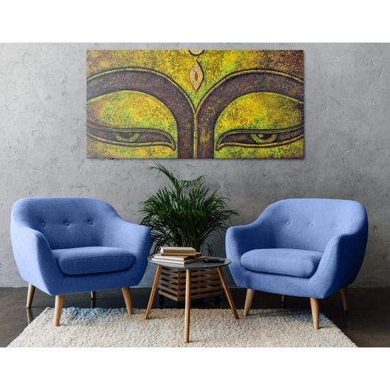 Obraz tvár Budhu v abstraktnom prevedení