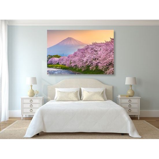 Obraz romantický pohľad na sopku Fuji