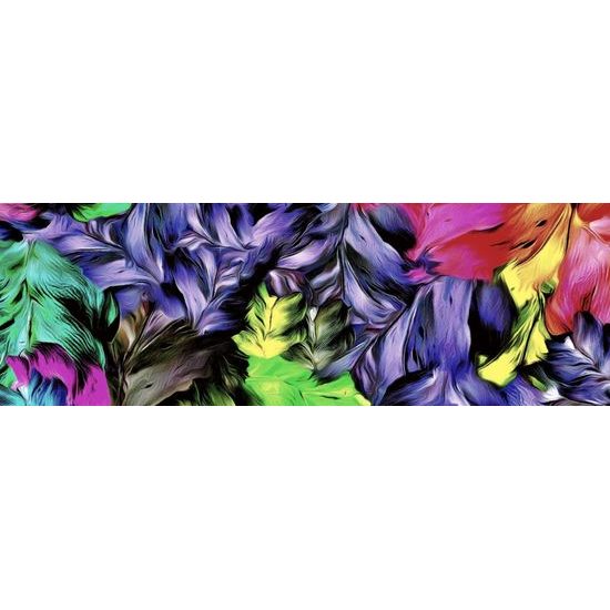 Obraz maľované pestrofarebné kvety