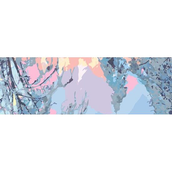 Obraz abstraktná zimná krajina