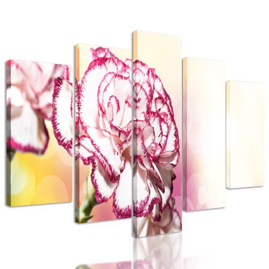 5-dielny obraz nádherný karafiát