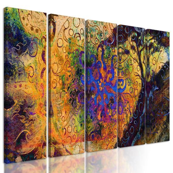 5-dielny obraz strom múdrosti