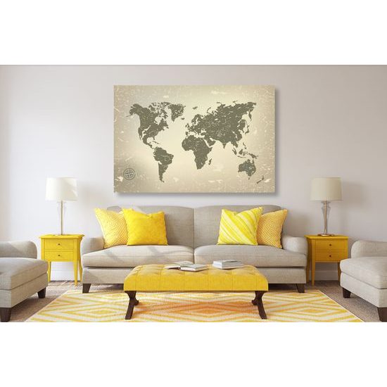 Obraz vintage mapa
