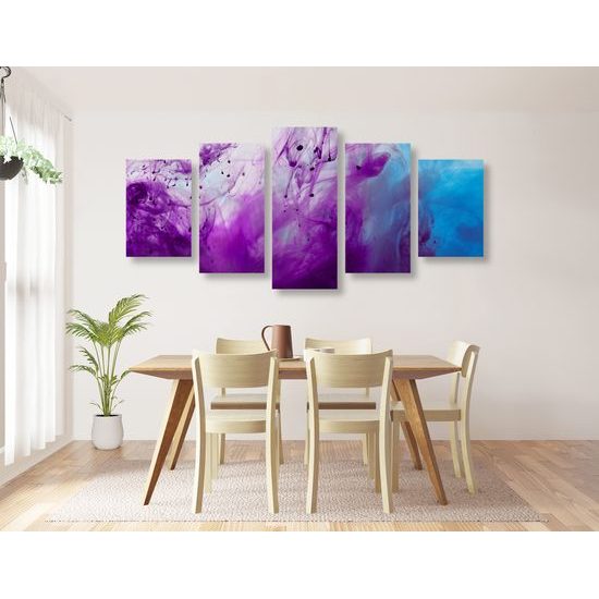 5-dielny obraz farby v abstraktnom prevedení