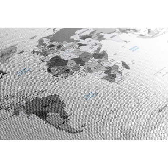 Obraz mapa s vyznačenými oceánmi