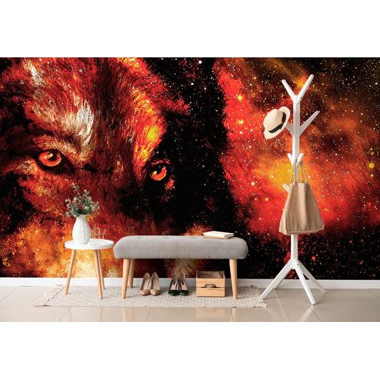 Samolepiaca tapeta dravý pohľad vlka