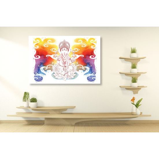 Obraz budhistický Ganéš vo farebnom prevedení