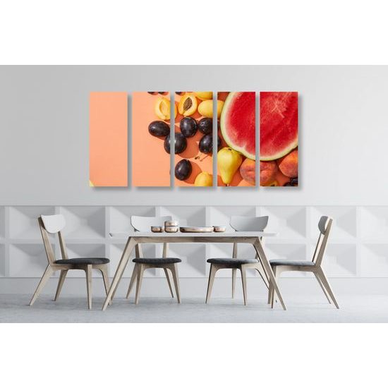 5-dielny obraz chutné ovocie