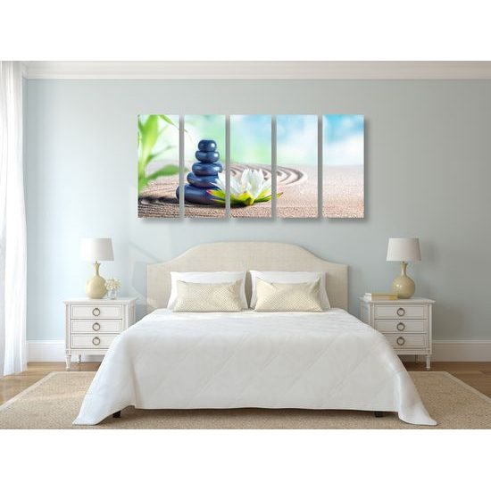 5-dielny obraz wellness zátišie