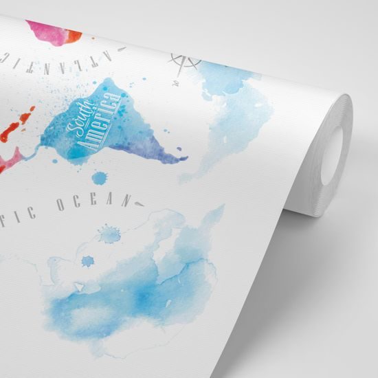 Tapeta mapa sveta v umeleckom prevedení