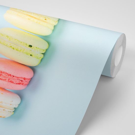 Samolepiaca fototapeta farebné makrónky