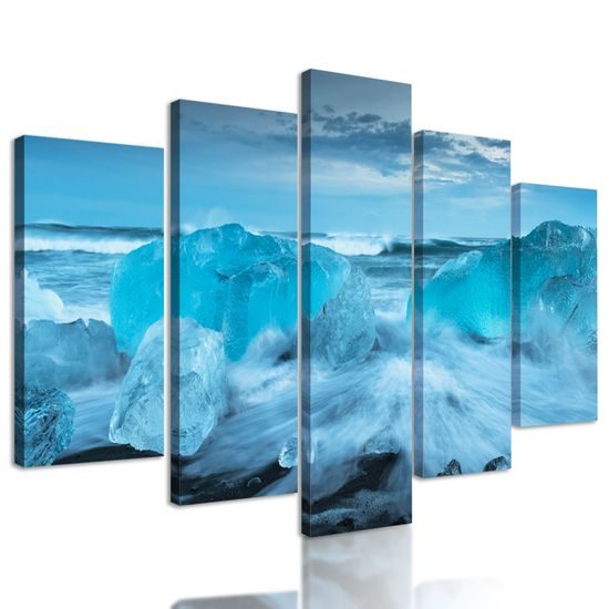 5-dielny obraz pobrežie Alijašky