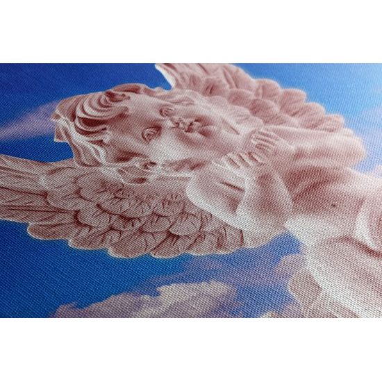 Obraz ružový anjel na oblohe