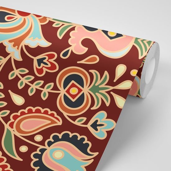 Samolepiaca tapeta ornament v ľudovom nádychu