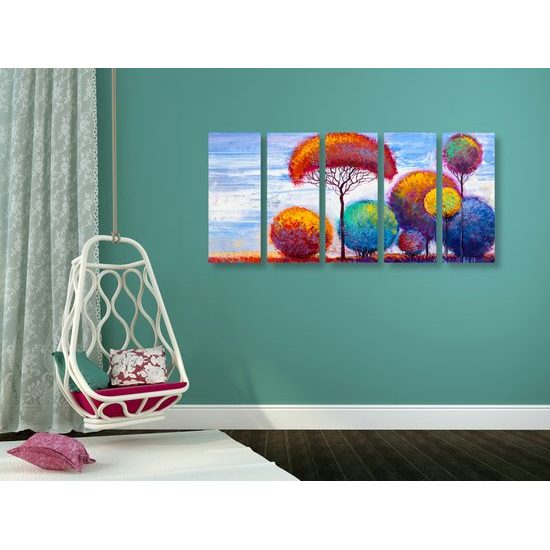 5-dielny obraz jeseň vo vintage prevedení