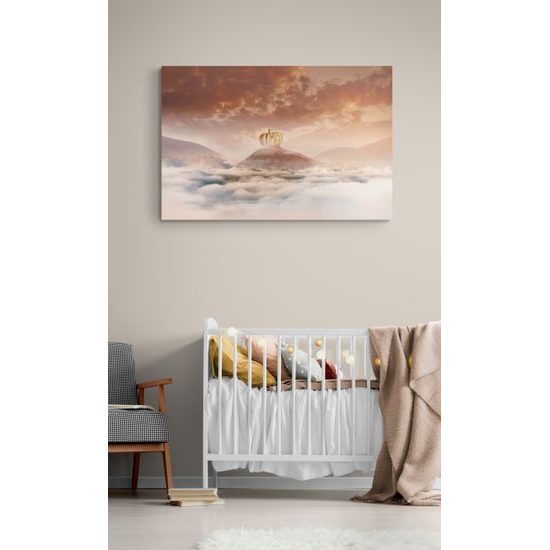 Obraz dom z tekvice na vrchole hory