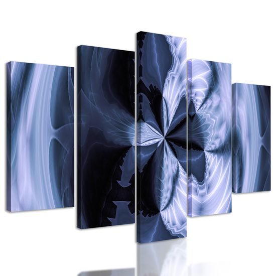 5-dielny obraz krásy abstraktných tvarov
