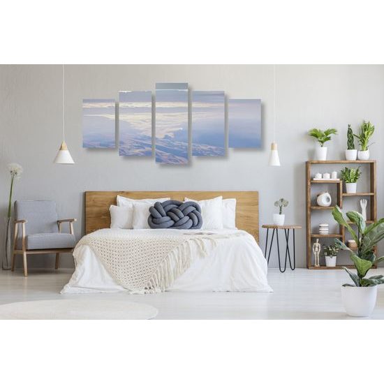 5-dielny obraz výhľad nad oblakmi