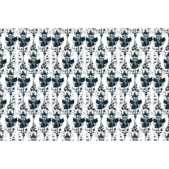 Samolepiaca tapeta jemné kvetinové liány v tmavom prevedení