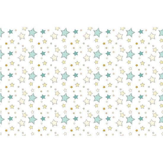 Samolepiaca tapeta hravé hviezdičky na bielom pozadí
