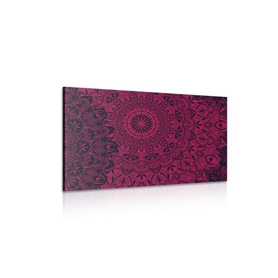 Obraz moderná Mandala v čierno-ružovom prevedení