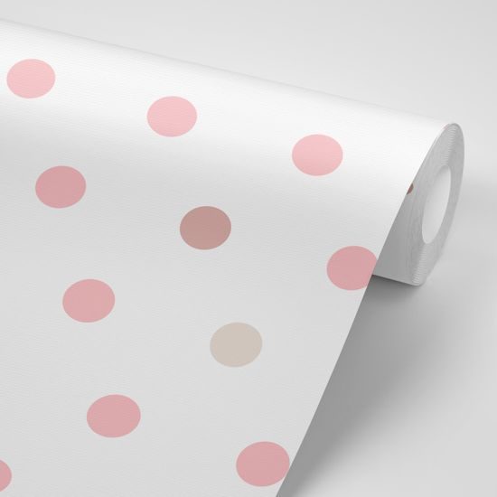 Samolepiaca tapeta malé bodky na bielom pozadí
