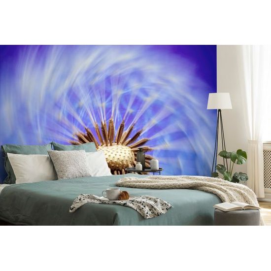 Samolepiaca tapeta neobyčajná púpava s fialovým pozadím