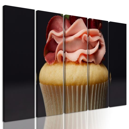 5-dielny obraz chutný muffin