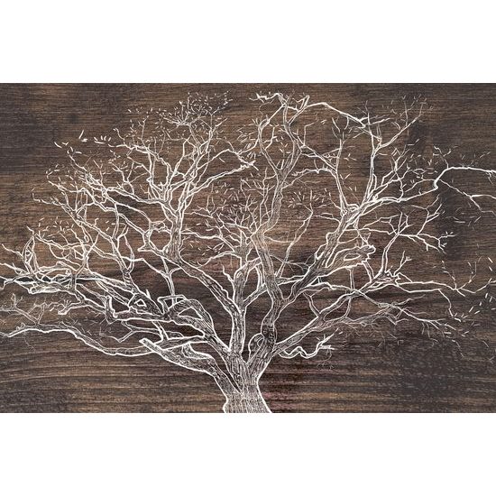 Obraz košatá koruna stromu na dreve