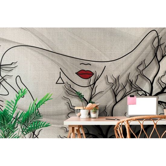 Samolepiaca tapeta jemnosť ženy