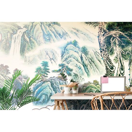 Samolepiaca tapeta maľba čínskej krajiny